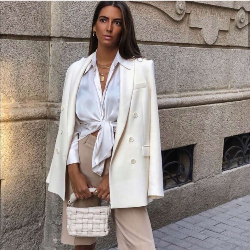 Zara Double Breasted Blazer - Picture 4 of 16